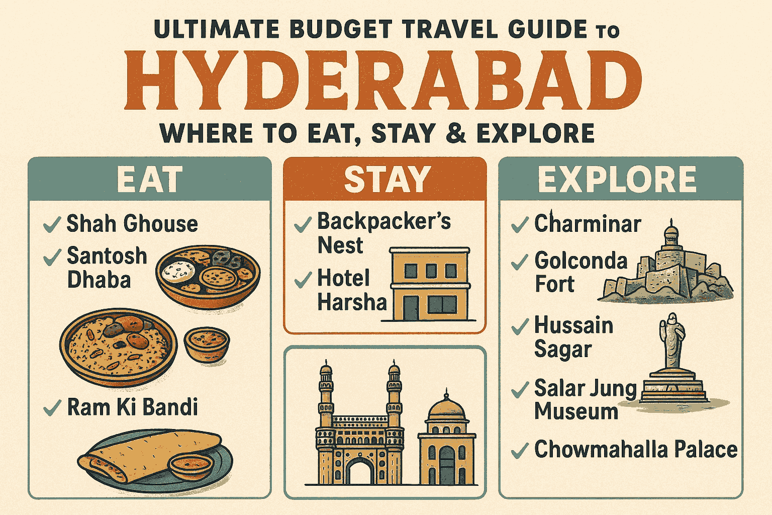Ultimate Budget Travel Guide to Hyderabad: 21 Smart Tips on Where to Eat, Stay & Explore