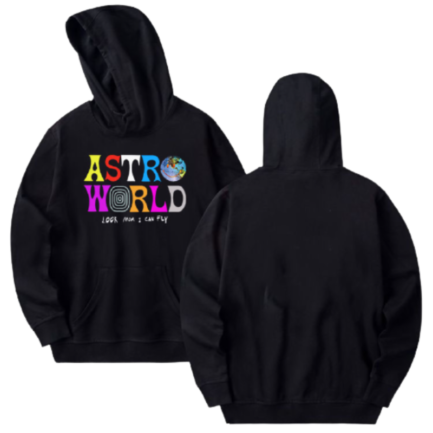AstroWorld Look Mom I Can Fly Hoodie – Black - Travis Scott Merch