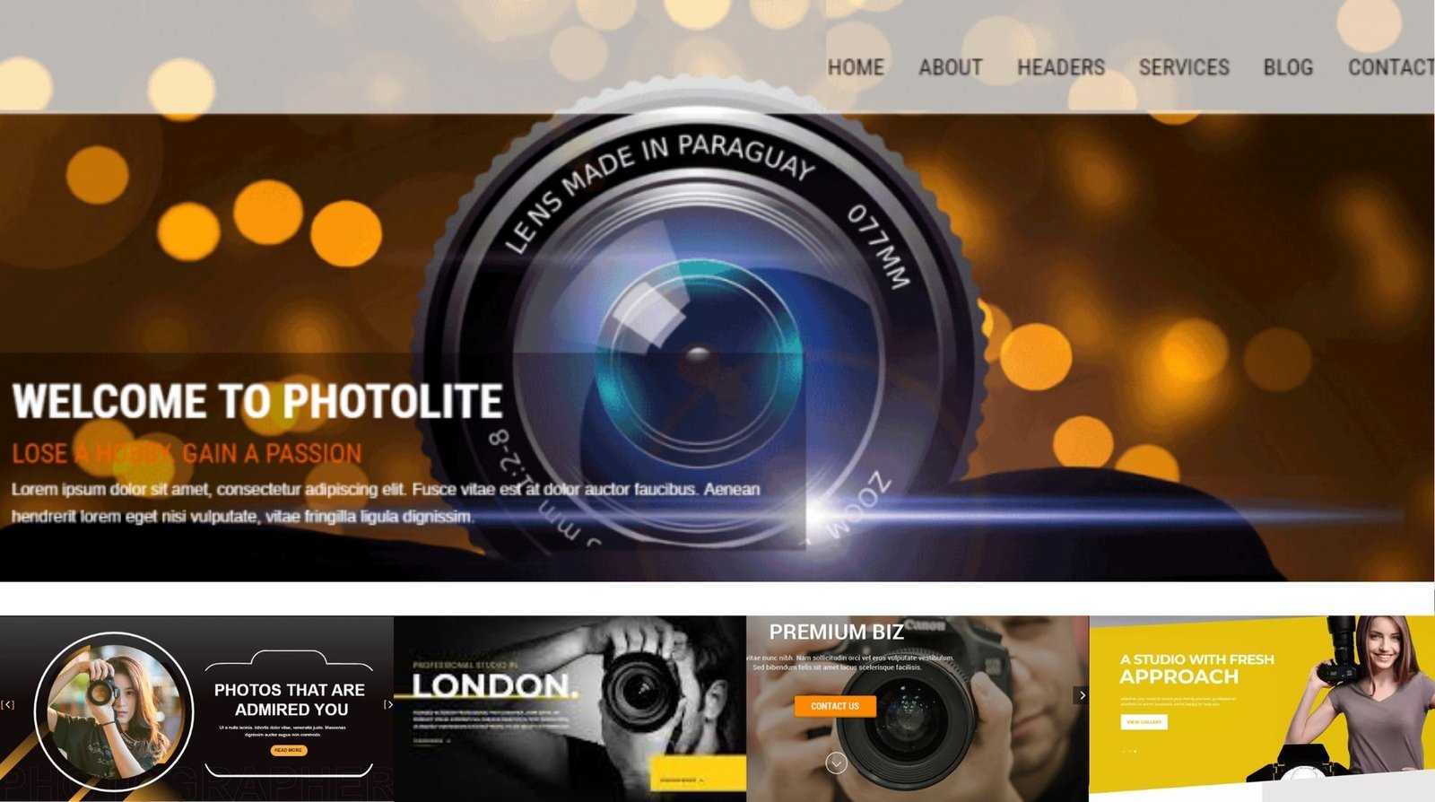 Click Your Website's Photo with Photography WordPress Themes