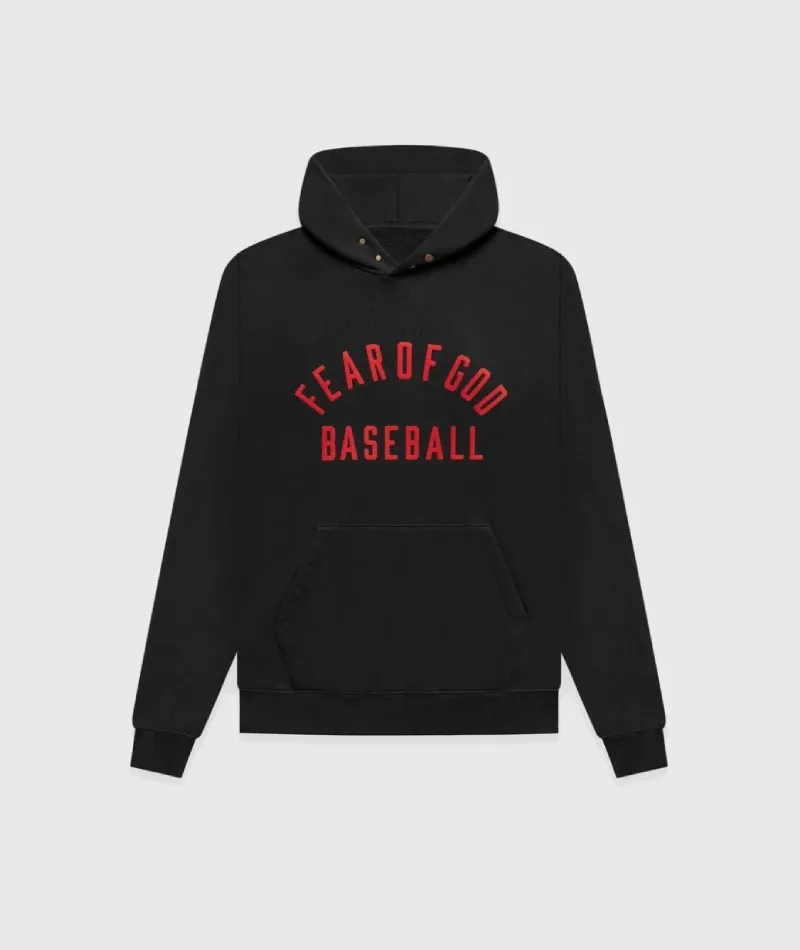 Black Essentials Fear of God Baseball Hoodie