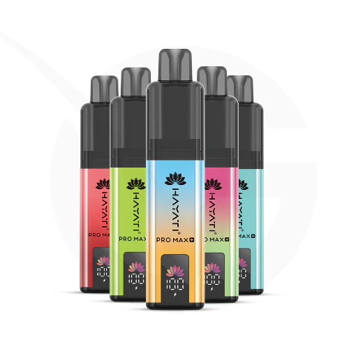 Hayati Pro Max 6000 Plus disposable vape in sleek black design