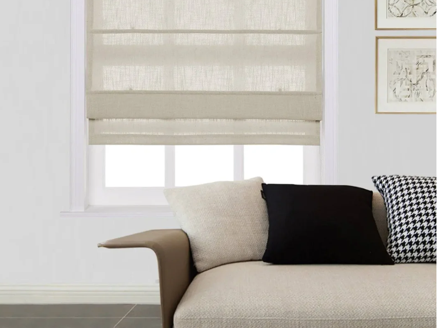linen roman blinds