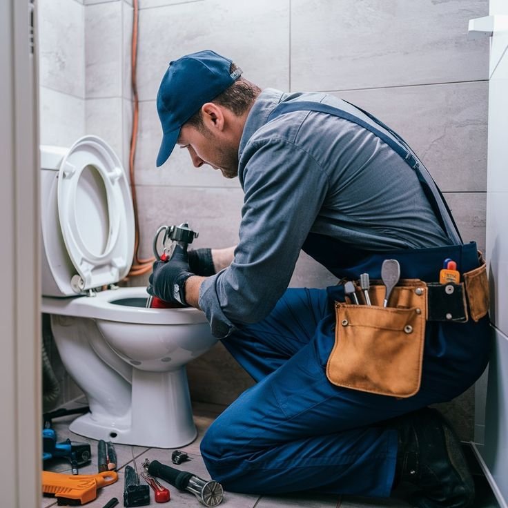 Clearing Blocked Toilet