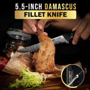 Damascus Precision Fillet Knife – The Ultimate Blade for Precision, Power & Perfection