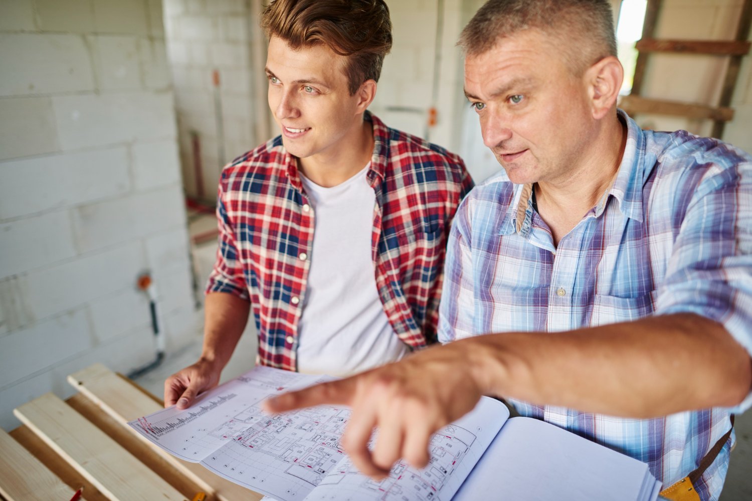 Man working on building inspections