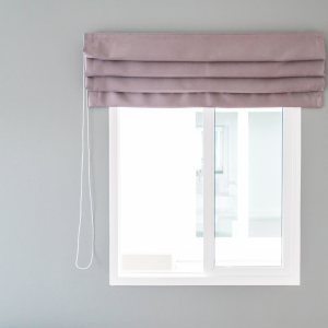Grey Cotton Roman Blinds